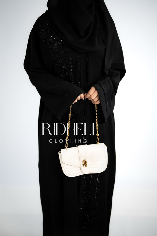 ZAYER BLACK BEADED ABAYA