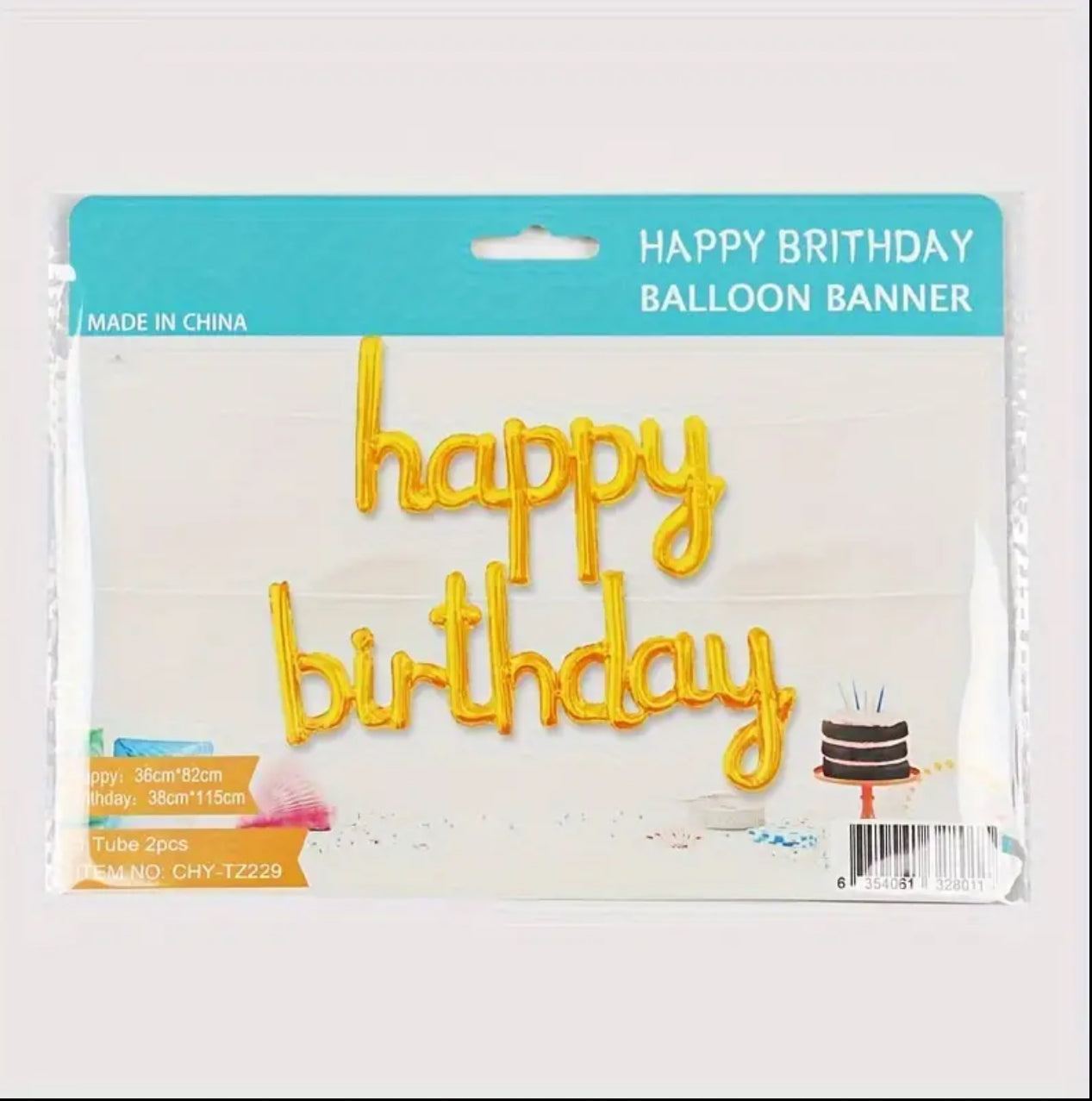 Happy Birthday Aluminum Foil Banner