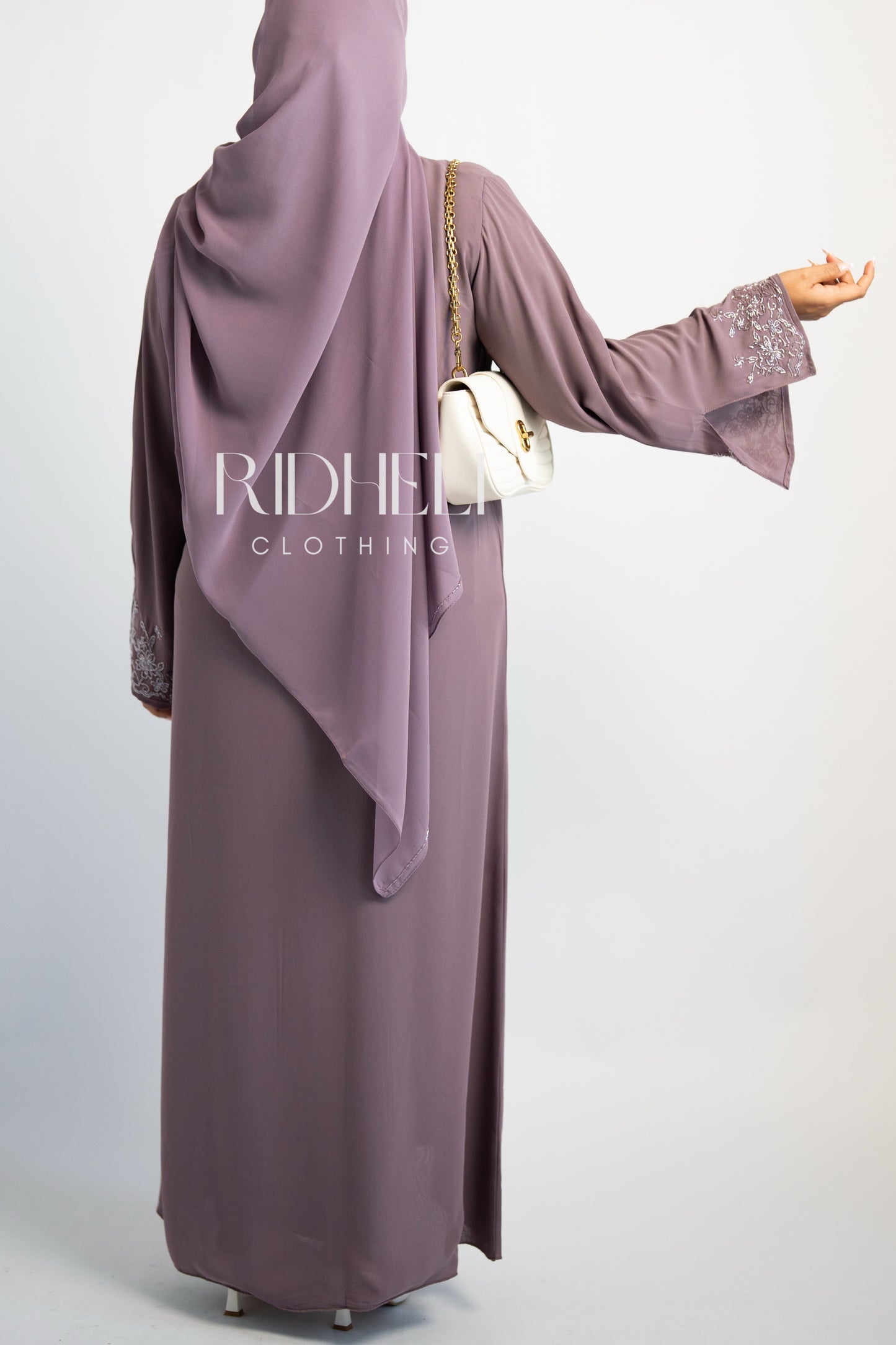 ESRA PURPLE BEADED ABAYA