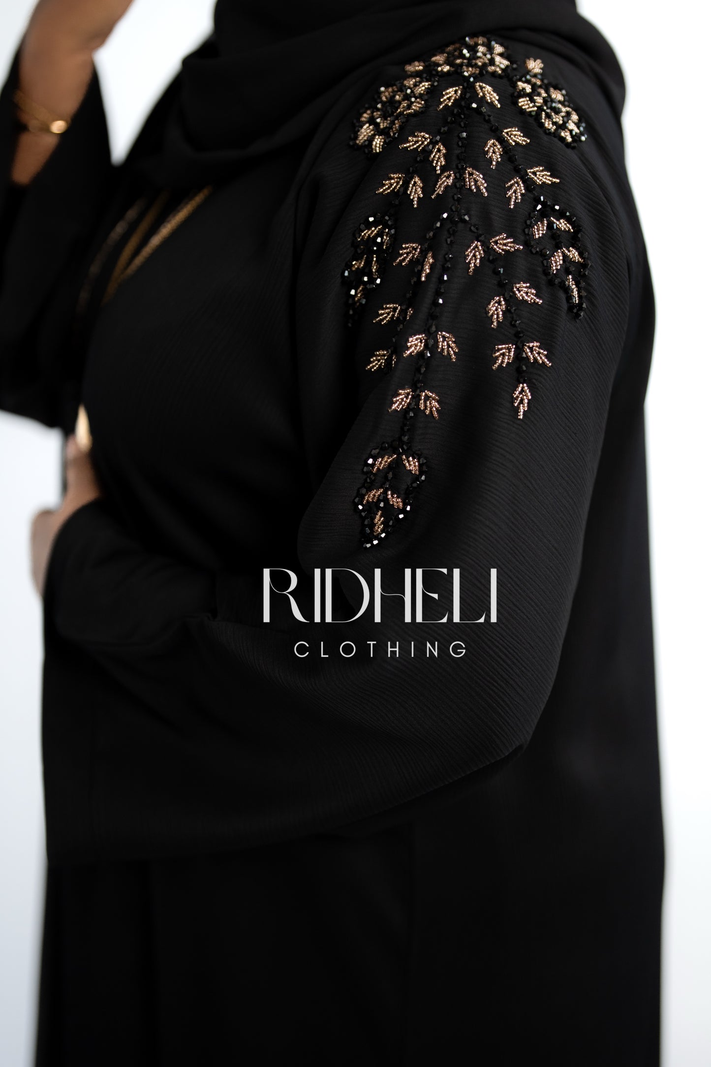 DISA BLACK BEADED ABAYA