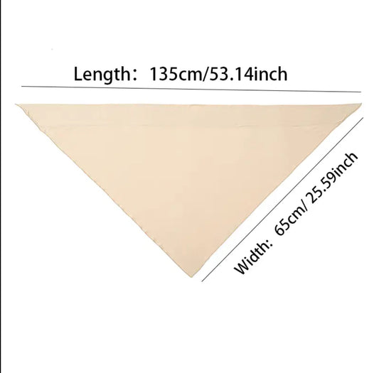 Women'S Solid Color Triangle Scarf Tube Inner Cap Set
