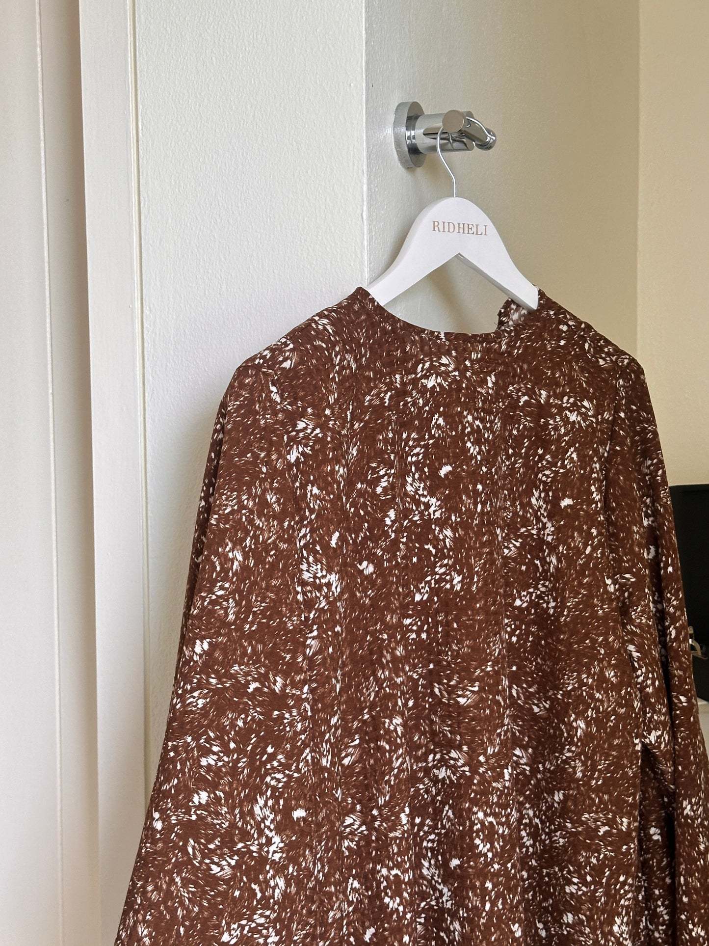 Brown Fur Design Abaya