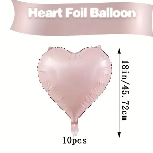 Pink Heart Aluminum Foil Balloon