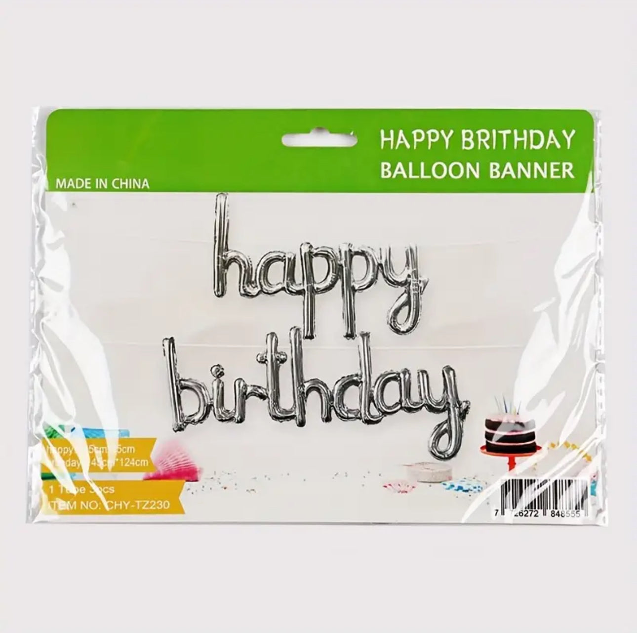 Happy Birthday Aluminum Foil Banner