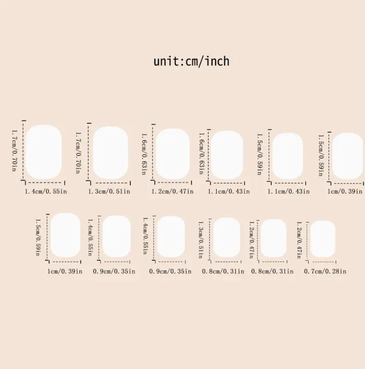 White French Minimal Press On Nails (120pcs)