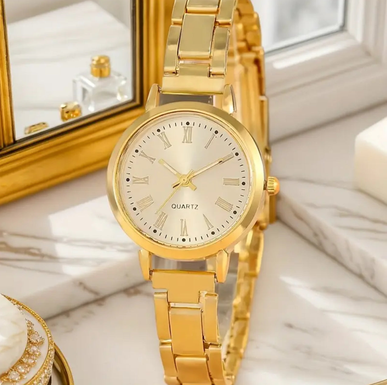 Vintage Golden-Tone Quartz Watch