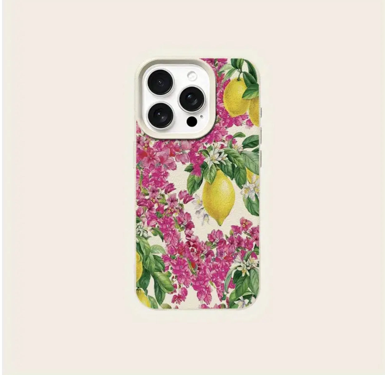 Pink Lemon Flower iPhone Case