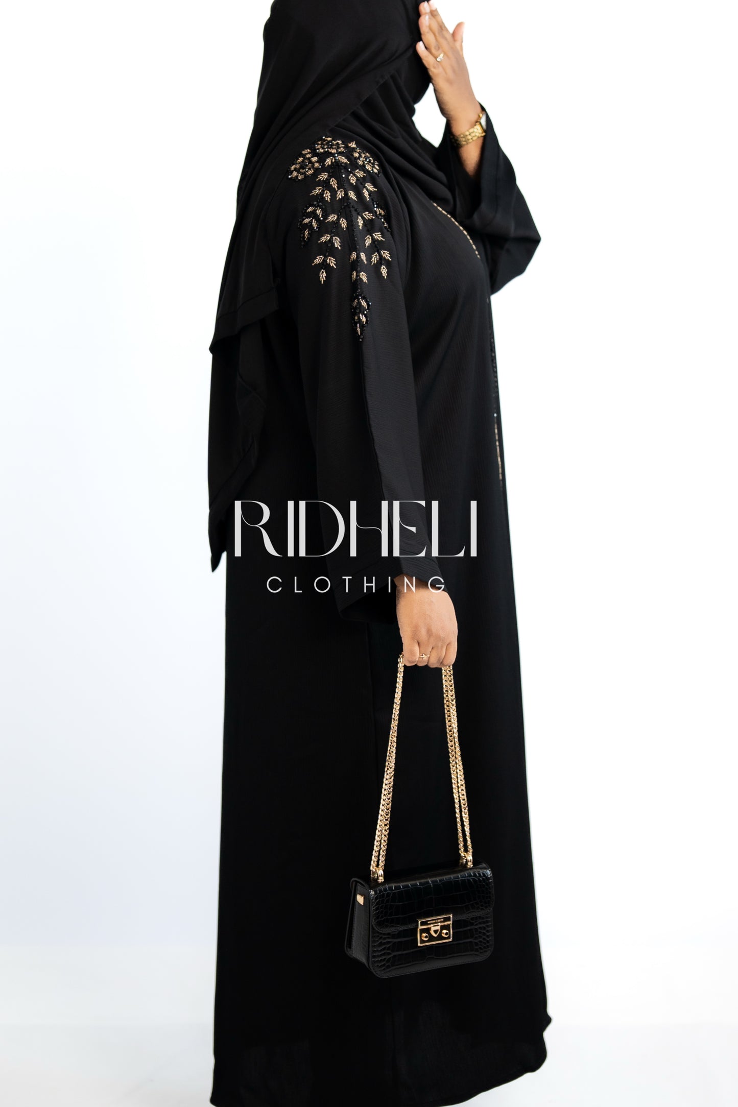 DISA BLACK BEADED ABAYA
