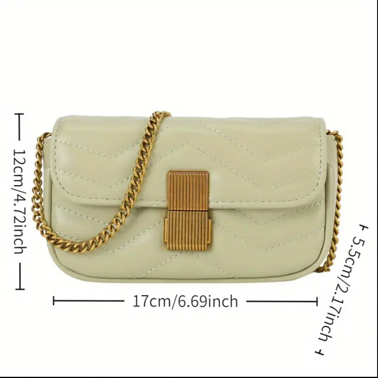 Versatile Diamond Pattern Embroidered Handbag