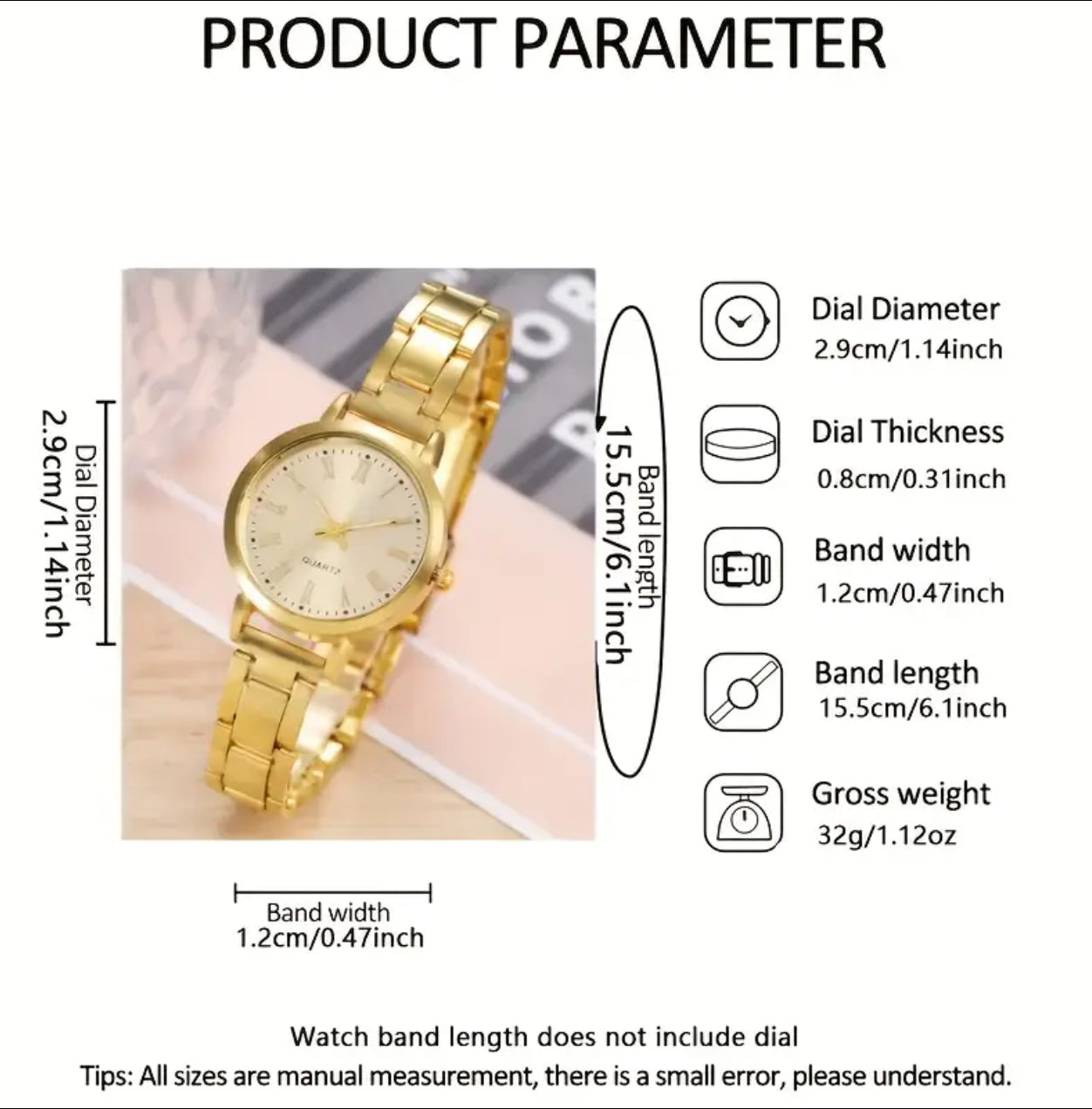 Vintage Golden-Tone Quartz Watch