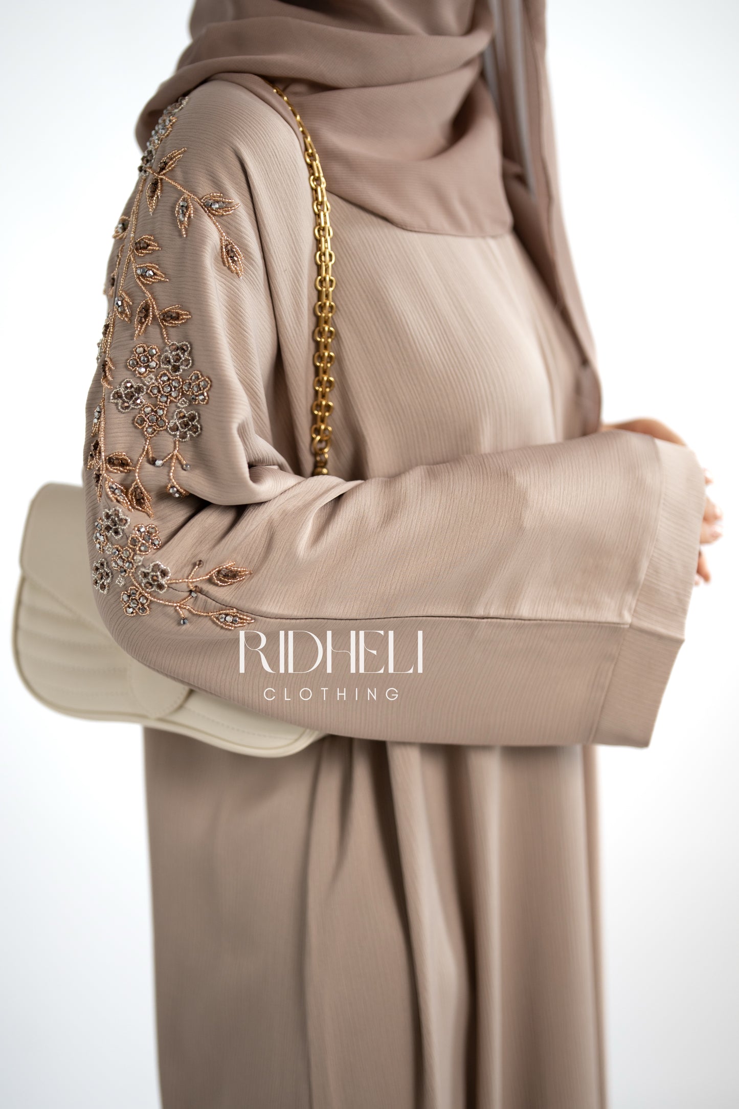 ARMA CREAM BEADED ABAYA