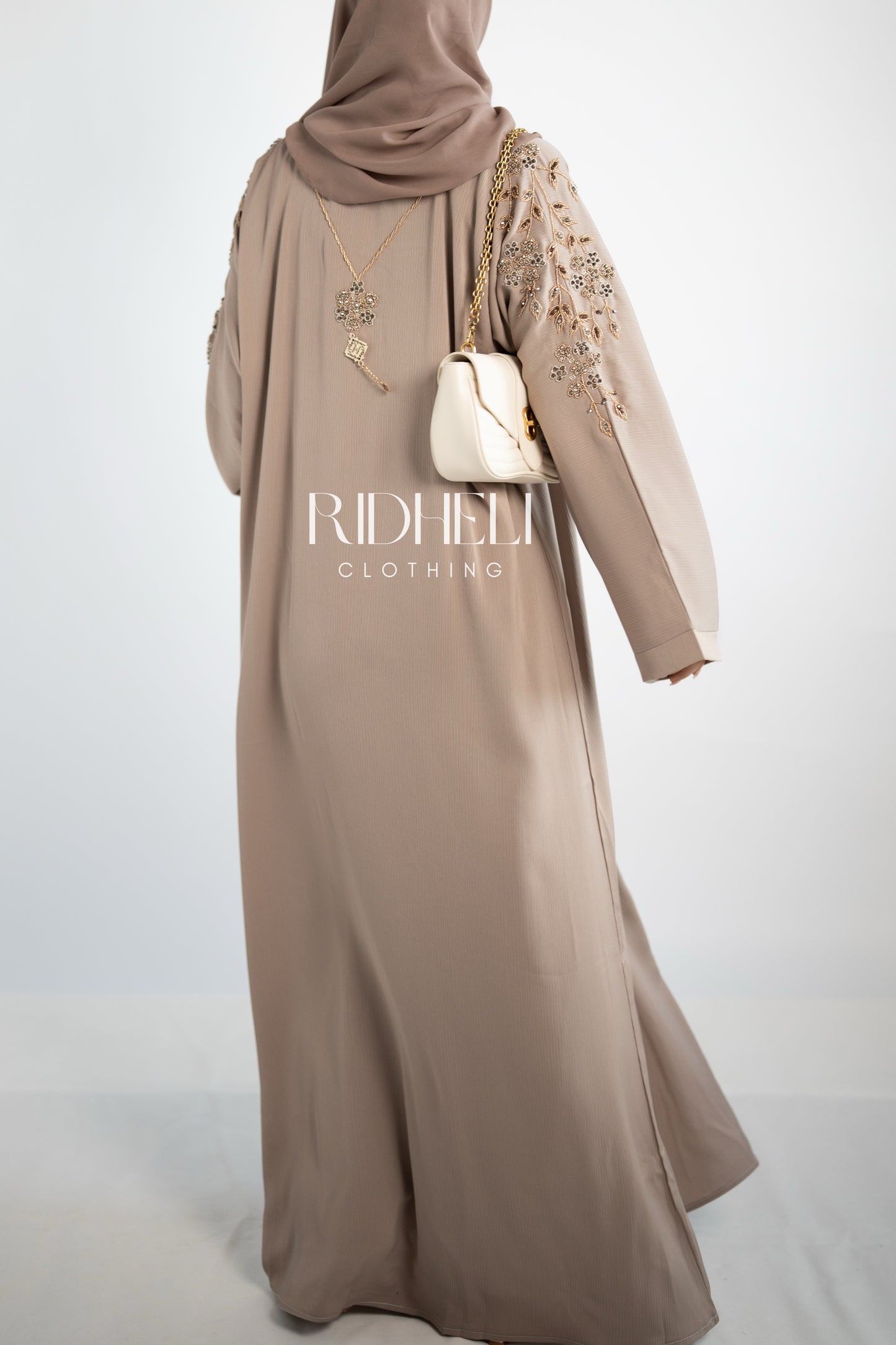 ARMA CREAM BEADED ABAYA