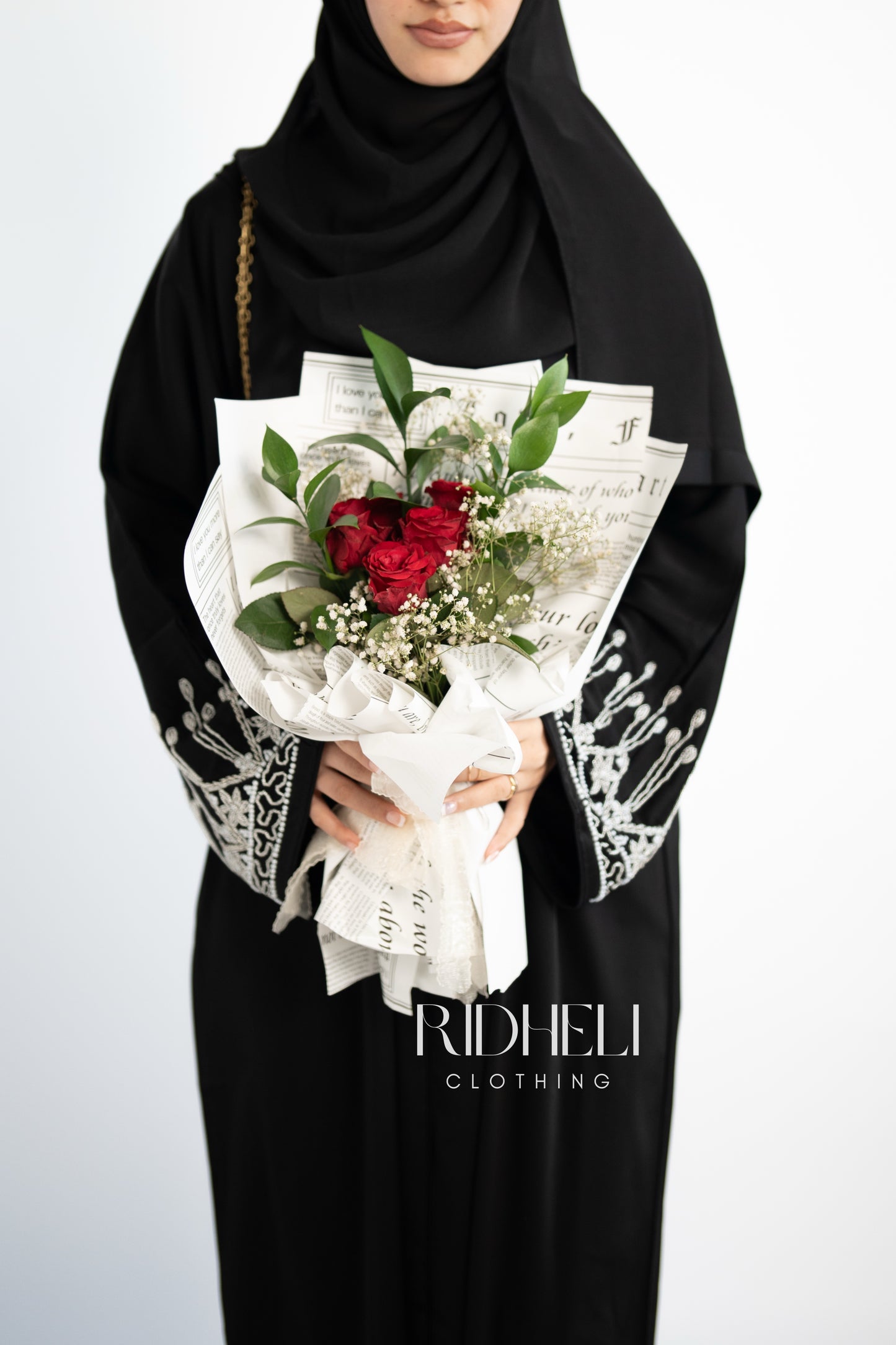 BATUL BLACK BEADED ABAYA