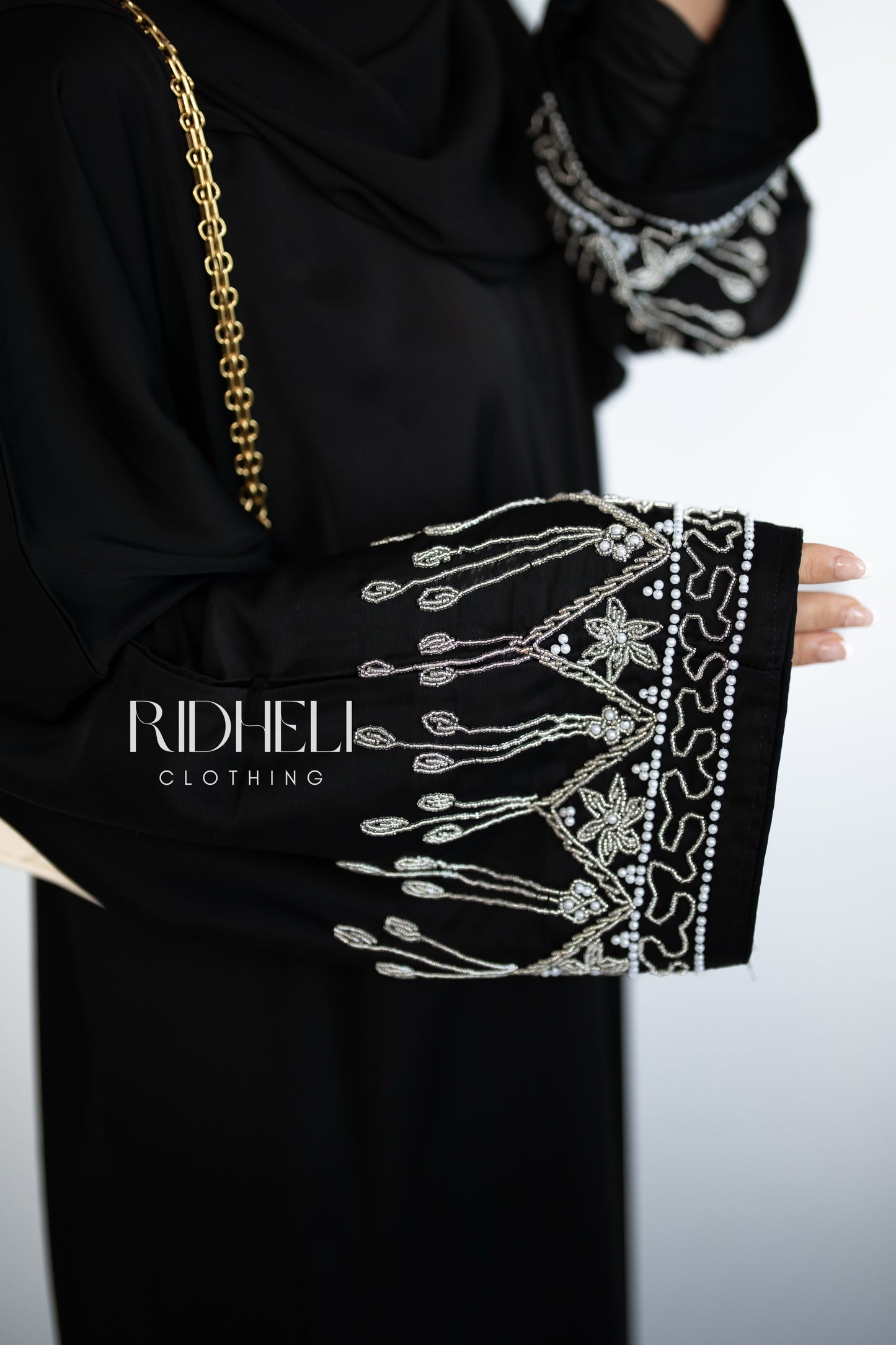 BATUL BLACK BEADED ABAYA