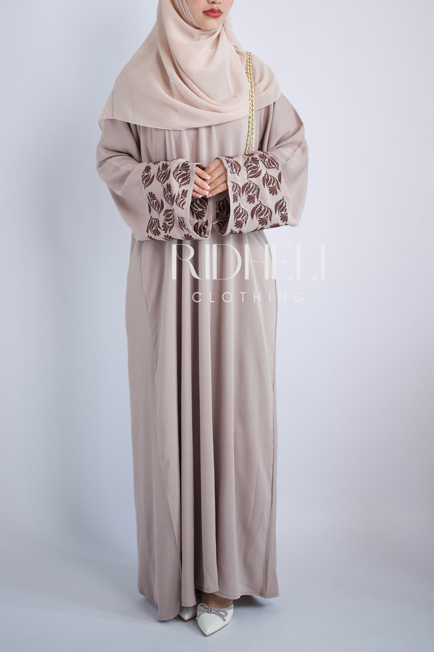 JANA CREAM EMBROIDERD ABAYA