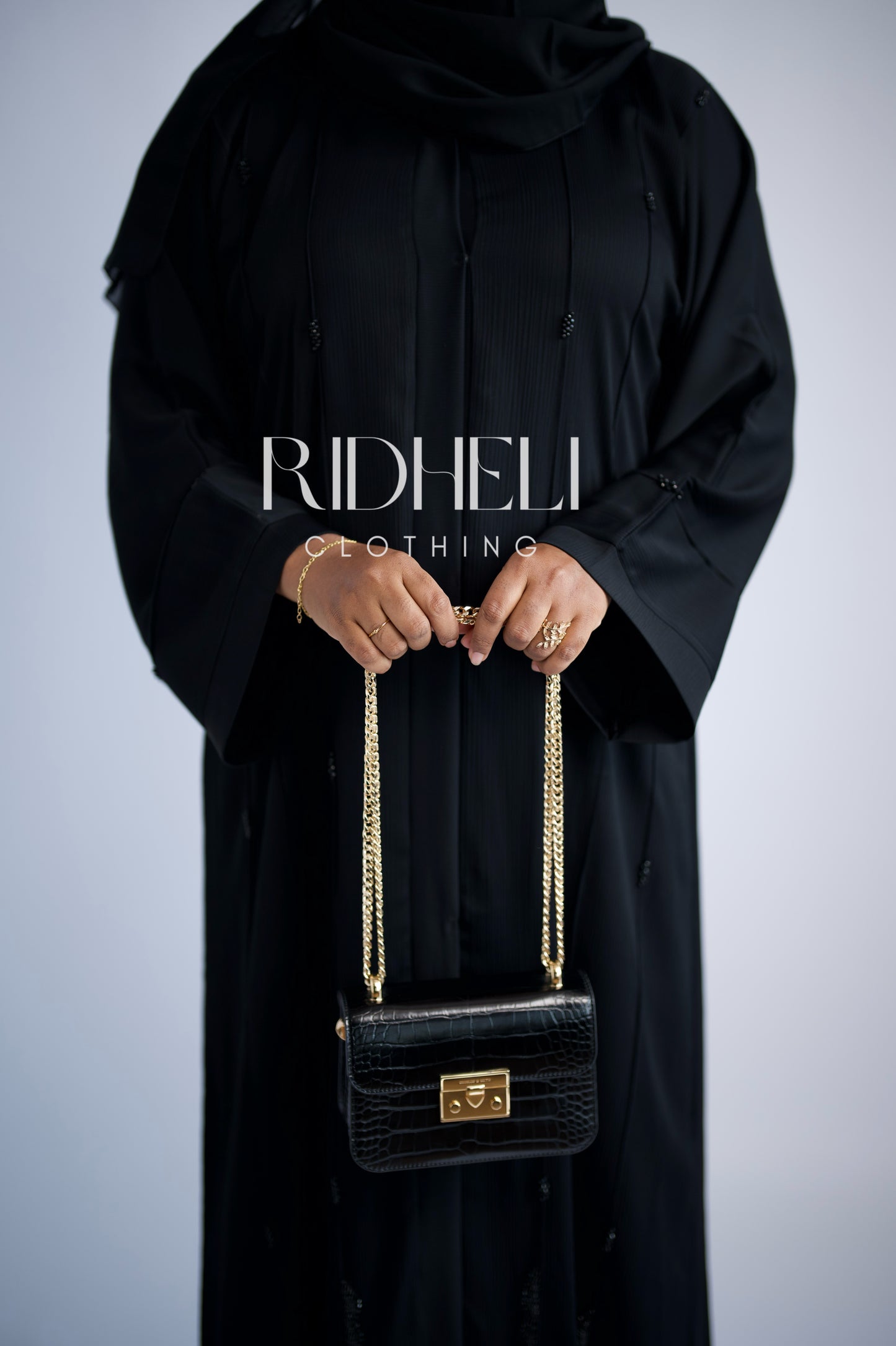 MAYAL BLACK BEADED ABAYA