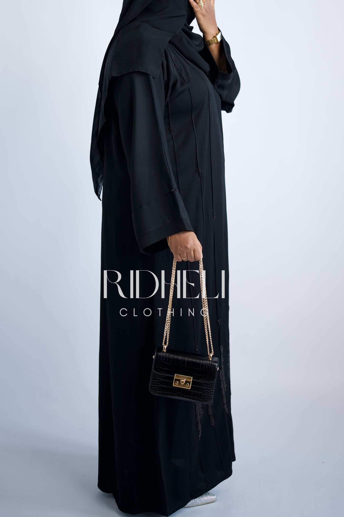MAYAL BLACK BEADED ABAYA