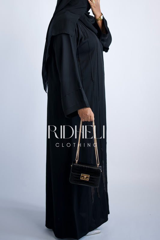 MAYAL BLACK BEADED ABAYA