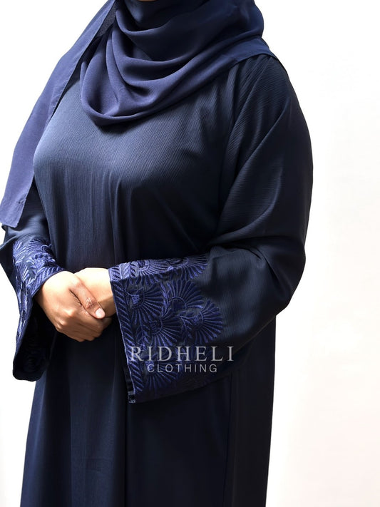 MYSA NAVY BLUE EMBROIDERY ABAYA