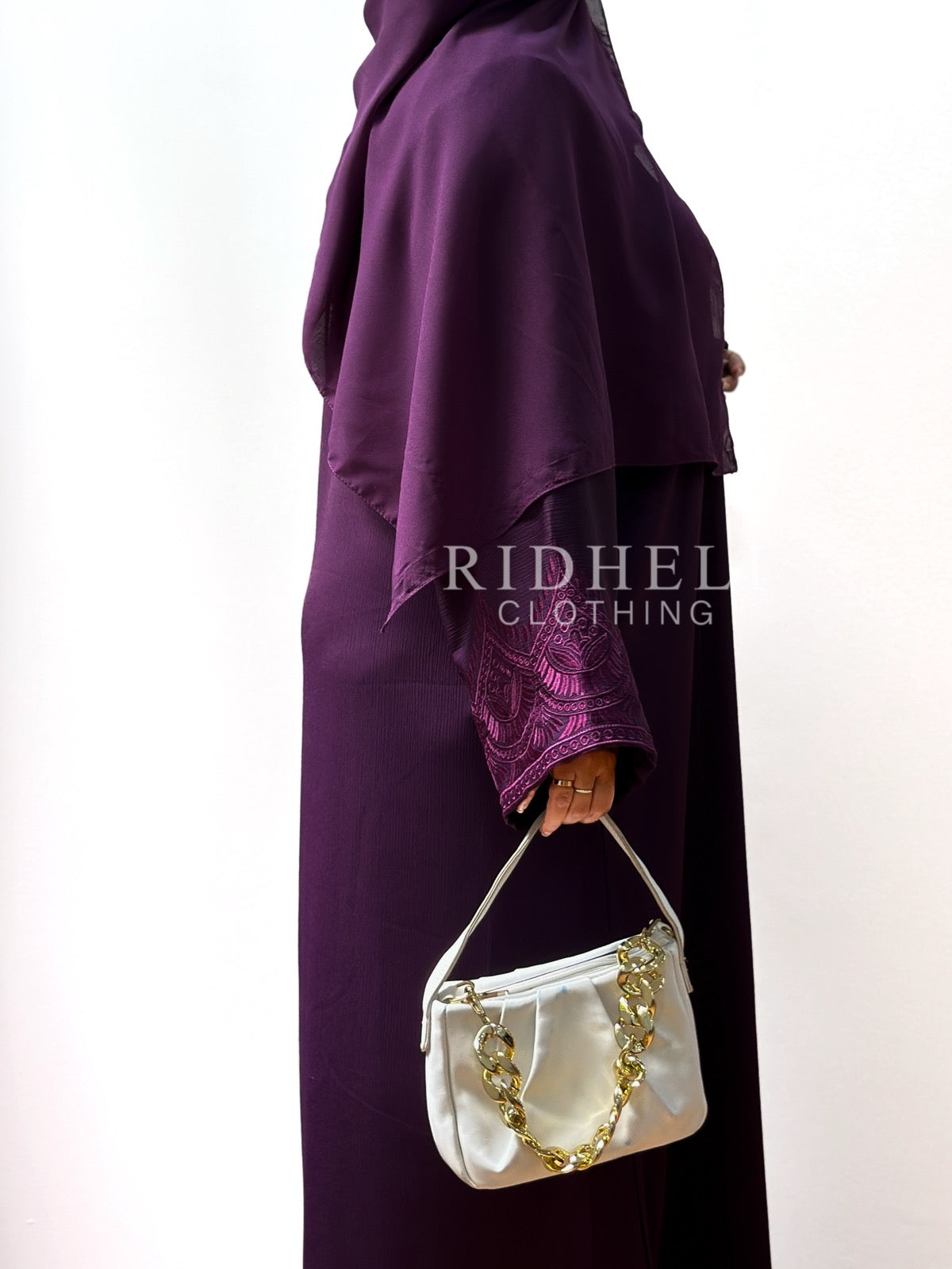 NAVYA PURPLE EMBROIDERY ABAYA