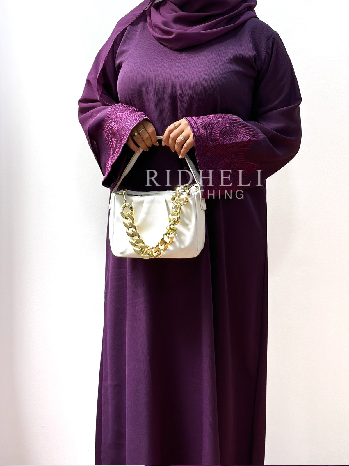 NAVYA PURPLE EMBROIDERY ABAYA