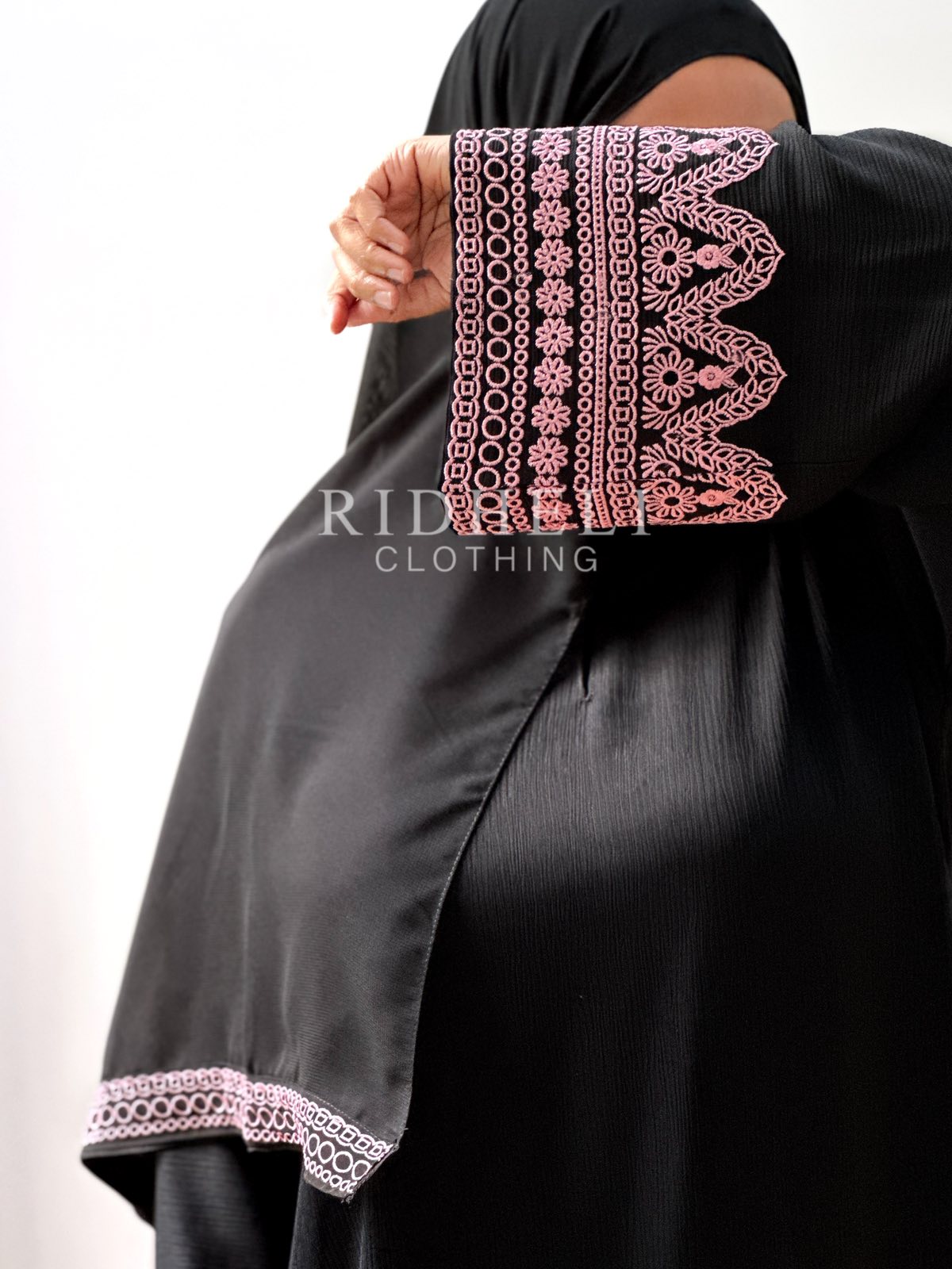 NABA PINK EMBROIDERY ABAYA