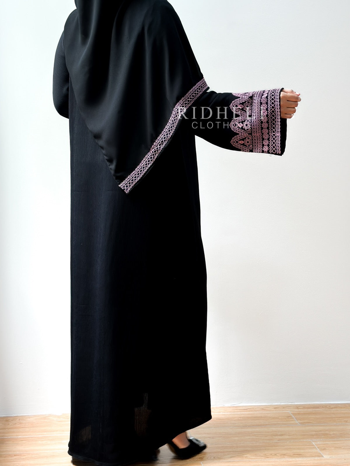 NABA PINK EMBROIDERY ABAYA