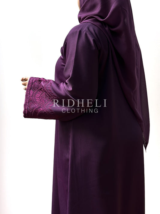 NAVYA PURPLE EMBROIDERY ABAYA