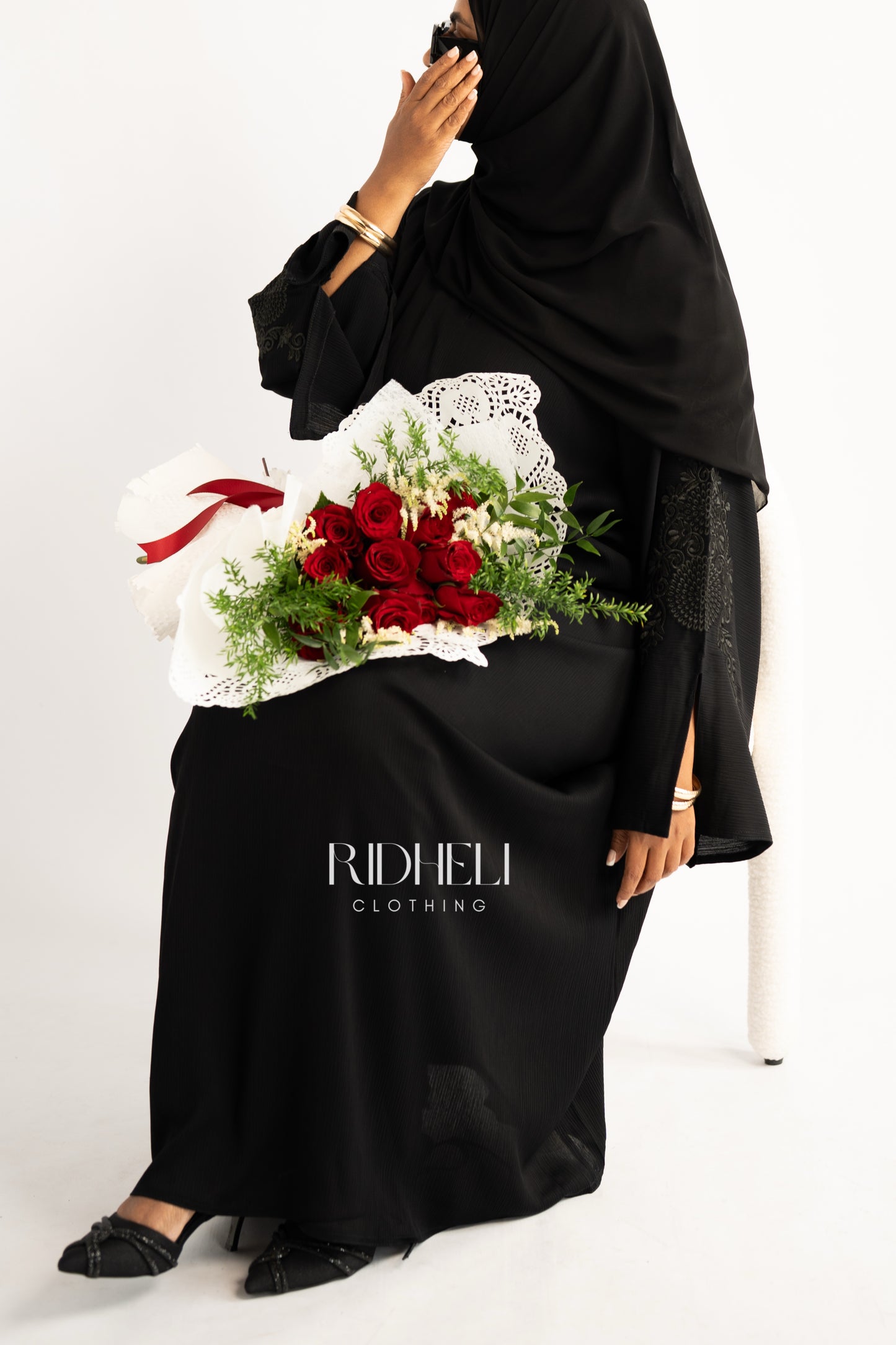 SAAIL EMBROIDERY BLACK ABAYA