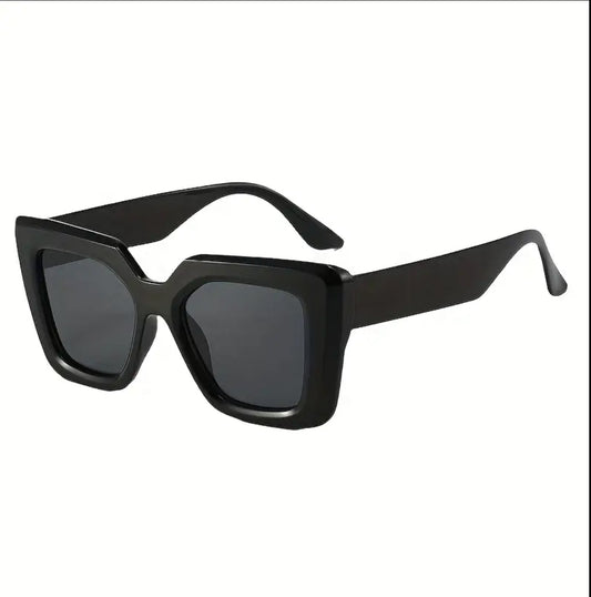 Oversized Square Frame Fashion Glasses, Unisex Everyday Accessory Eyewear