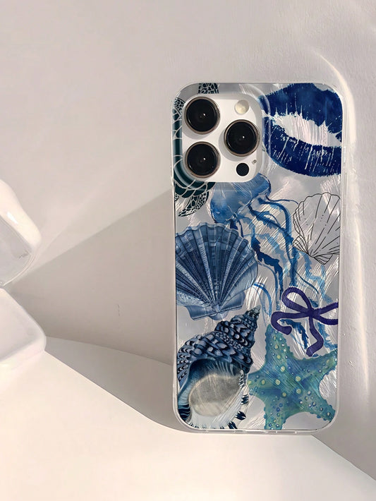 Marine Elements Pattern with Matte Surface Phone Case