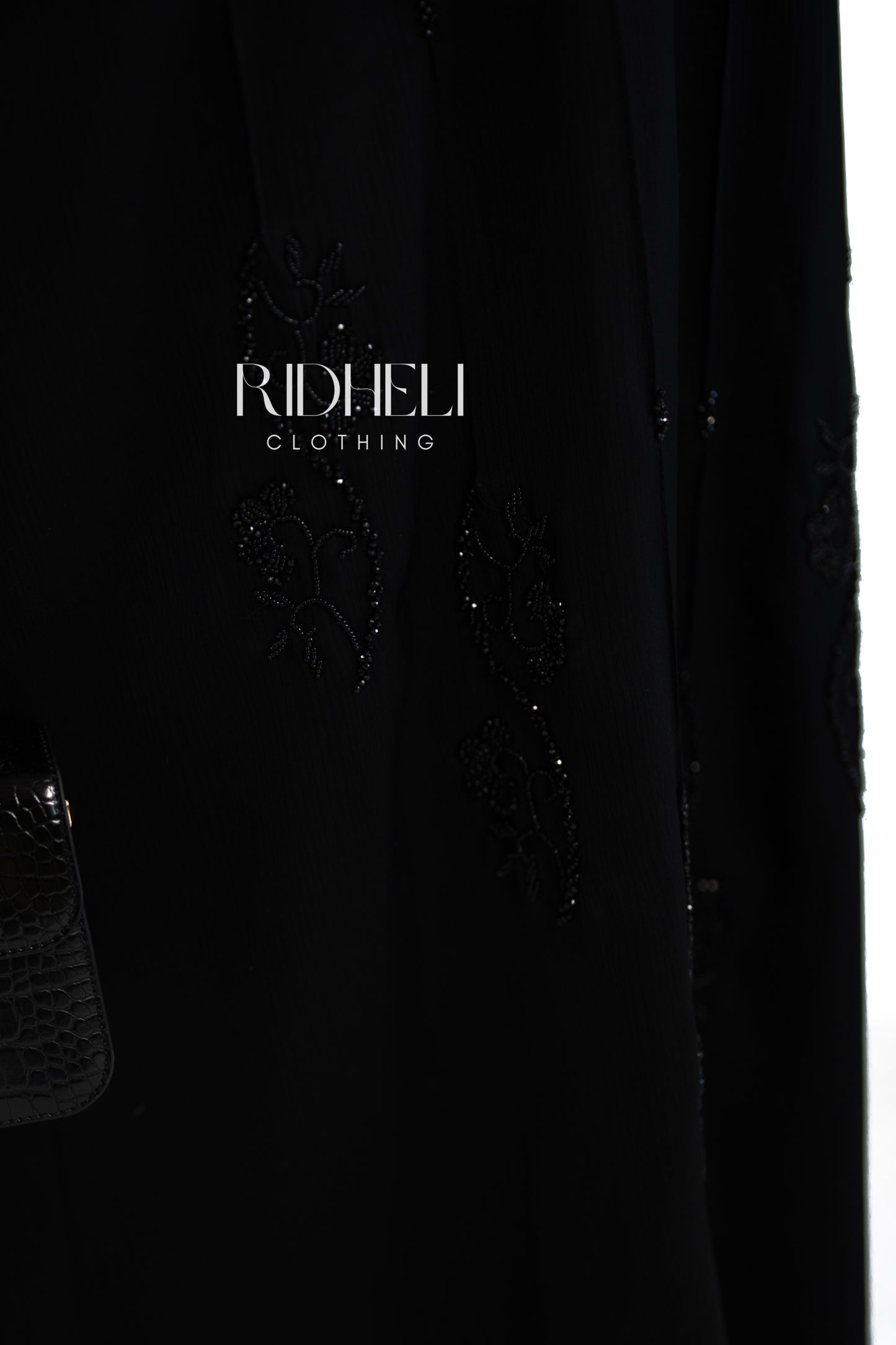 SUMAYA BLACK BEADED ABAYA