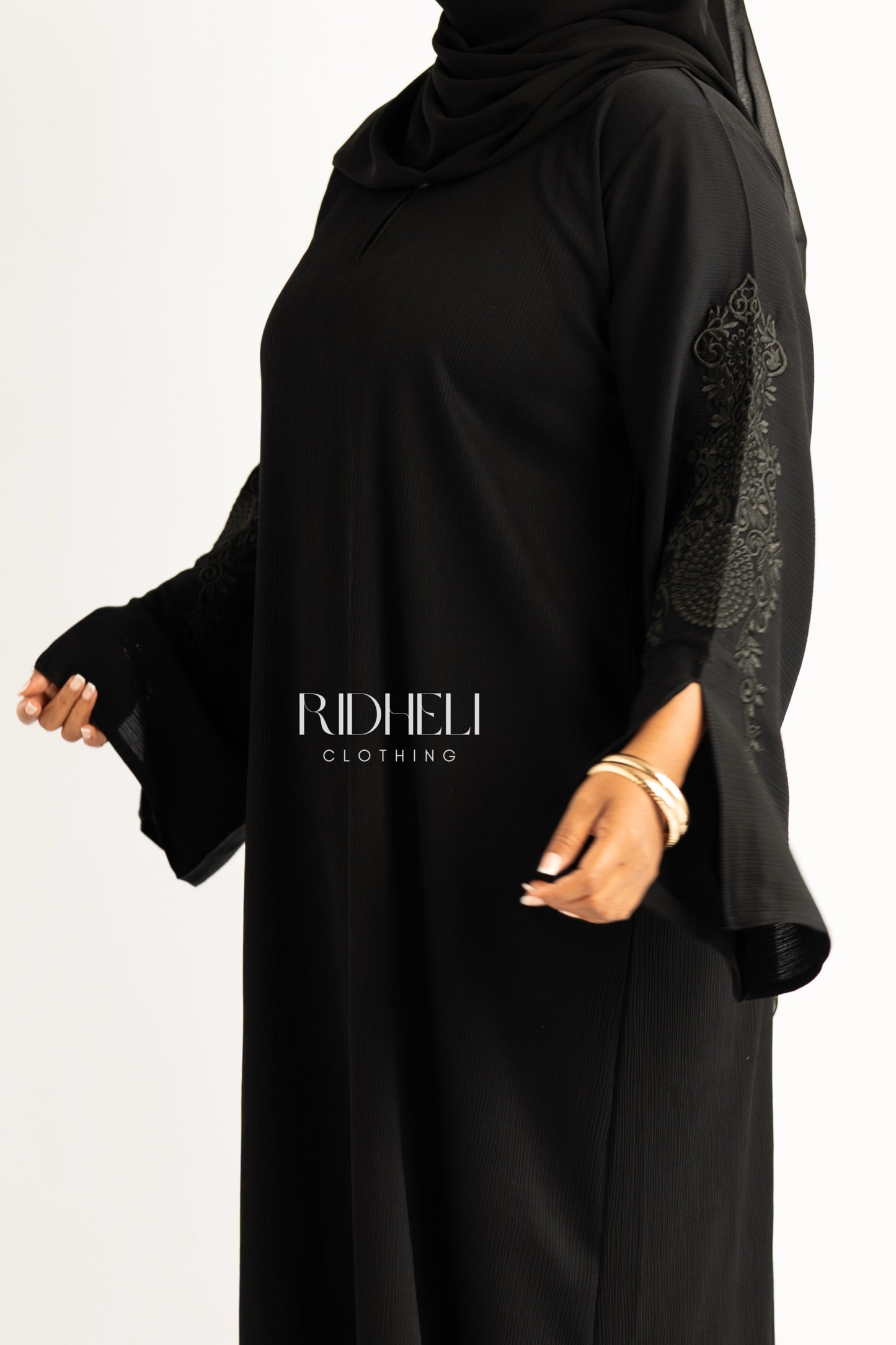 SAAIL EMBROIDERY BLACK ABAYA