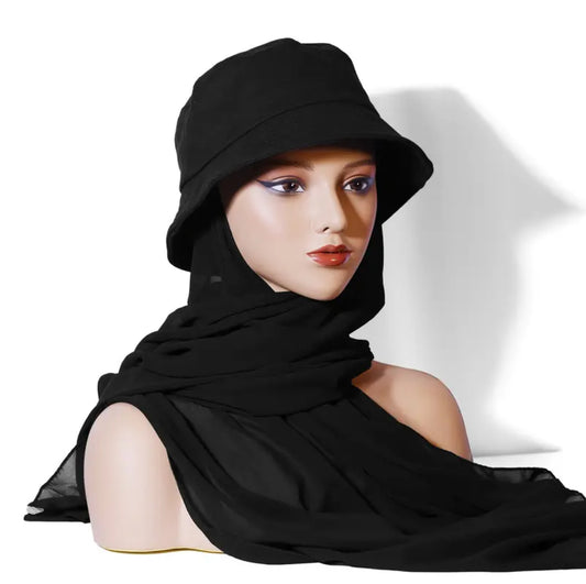 Summer Hat attached with Scarf