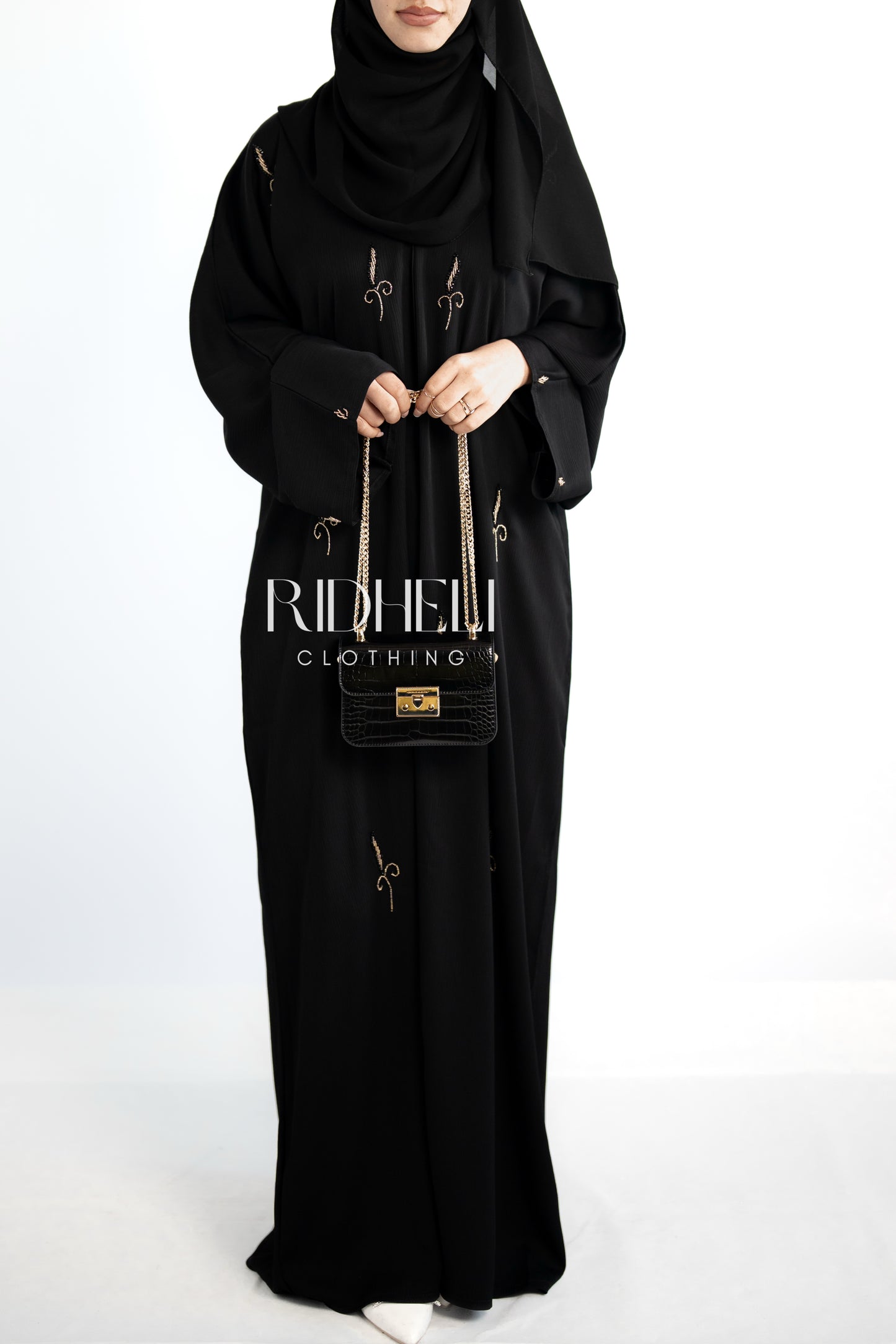 MAYER BLACK BEADED ABAYA