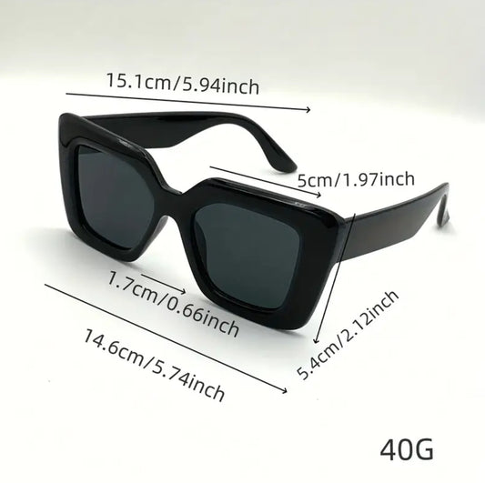 Large Square Frame Fashion Glasses