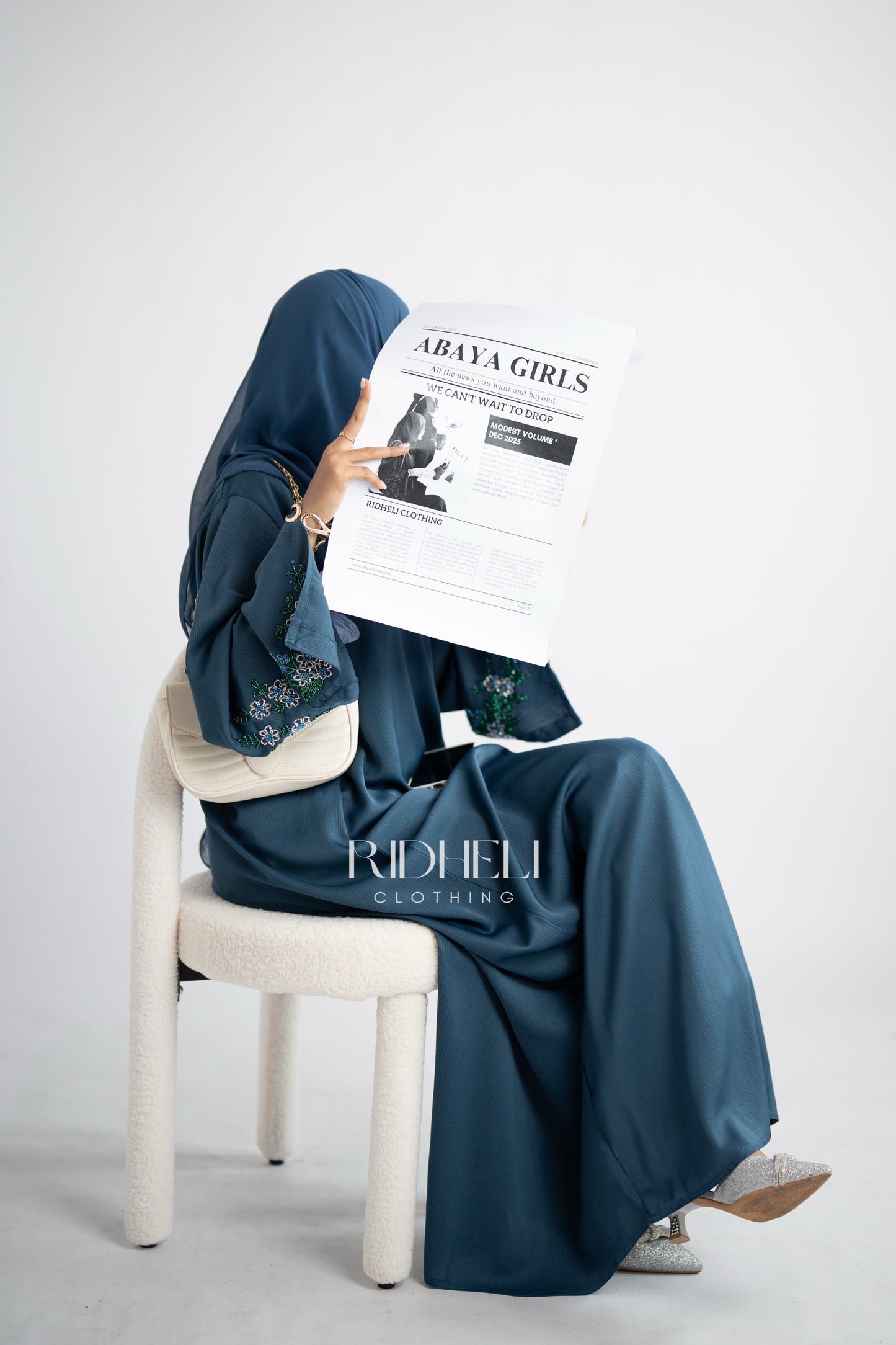 NURAZ BLUE BEADED ABAYA