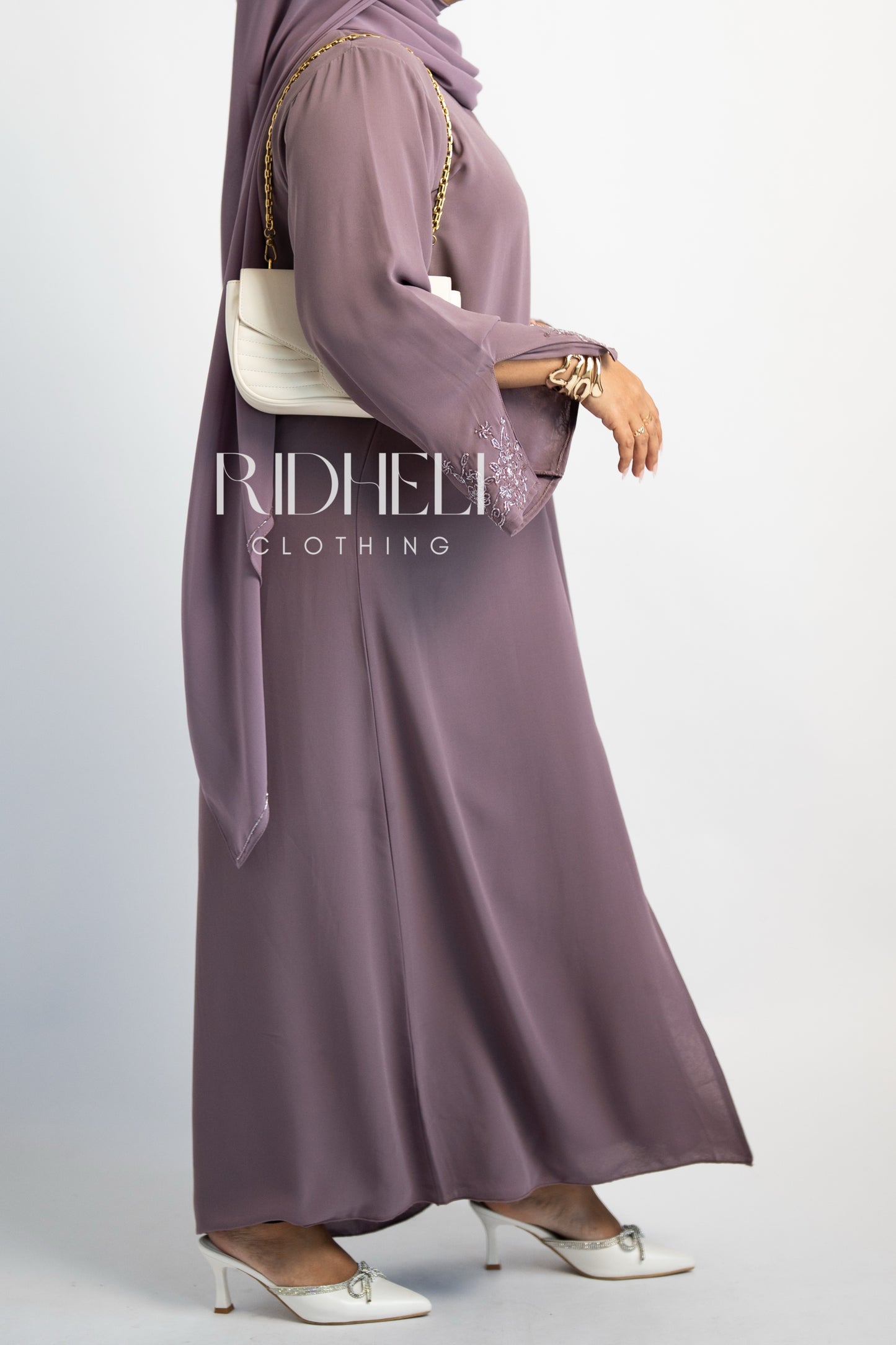 ESRA PURPLE BEADED ABAYA