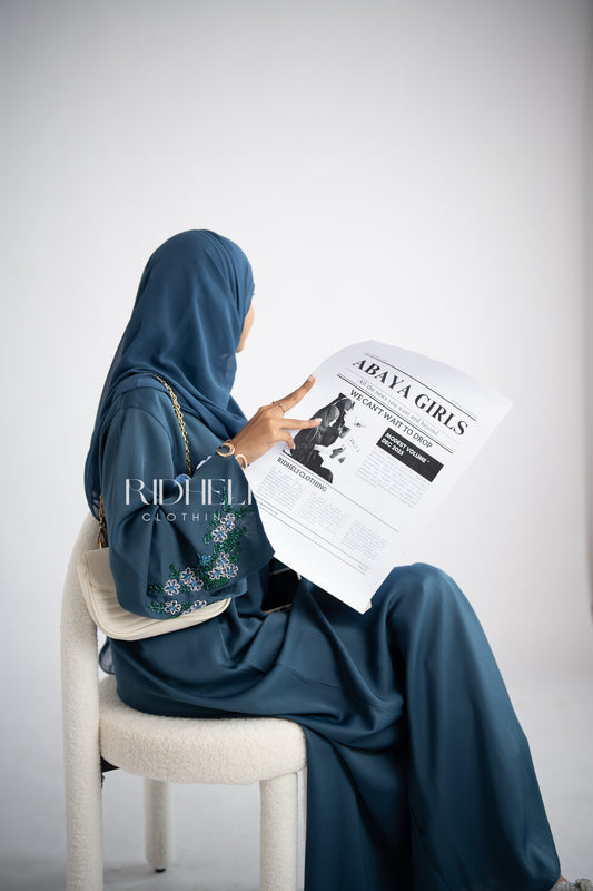 NURAZ BLUE BEADED ABAYA