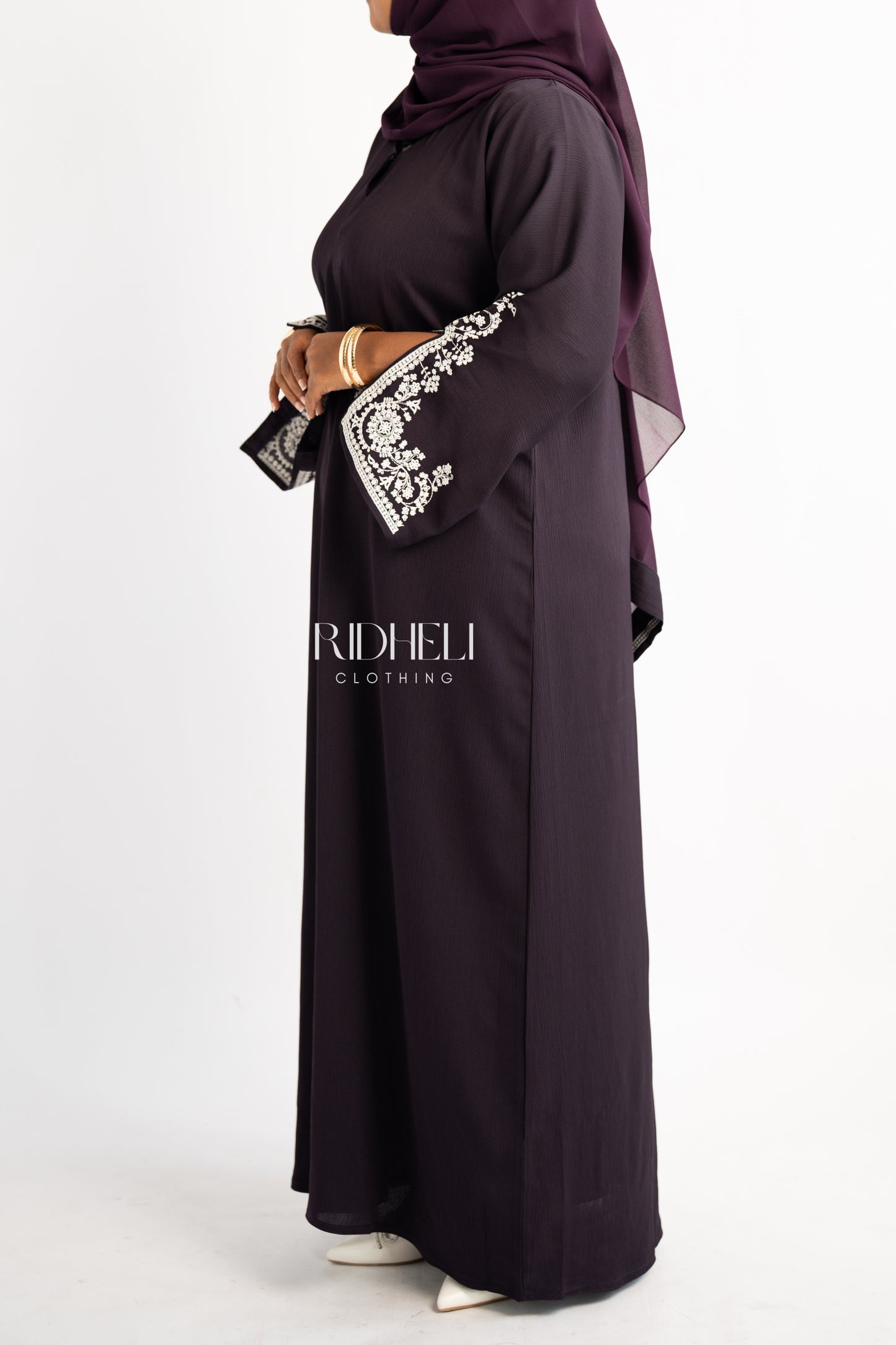 KIALA PURPLE EMBROIDERD ABAYA