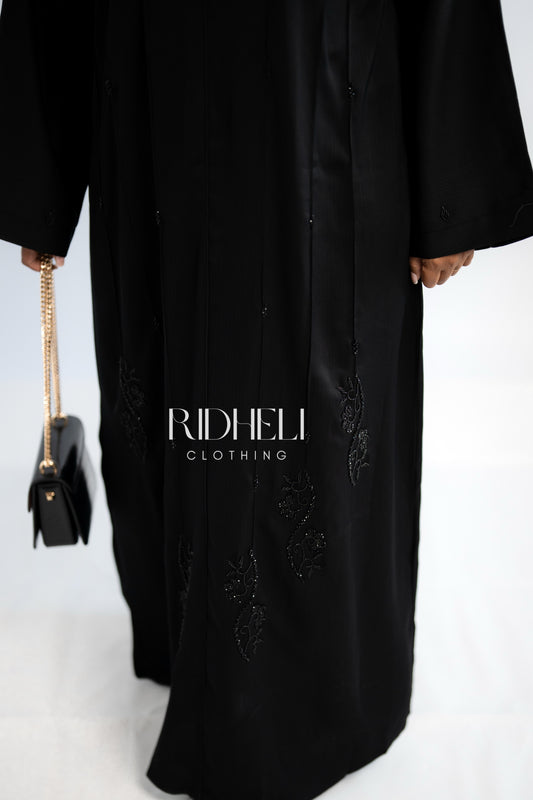 SUMAYA BLACK BEADED ABAYA