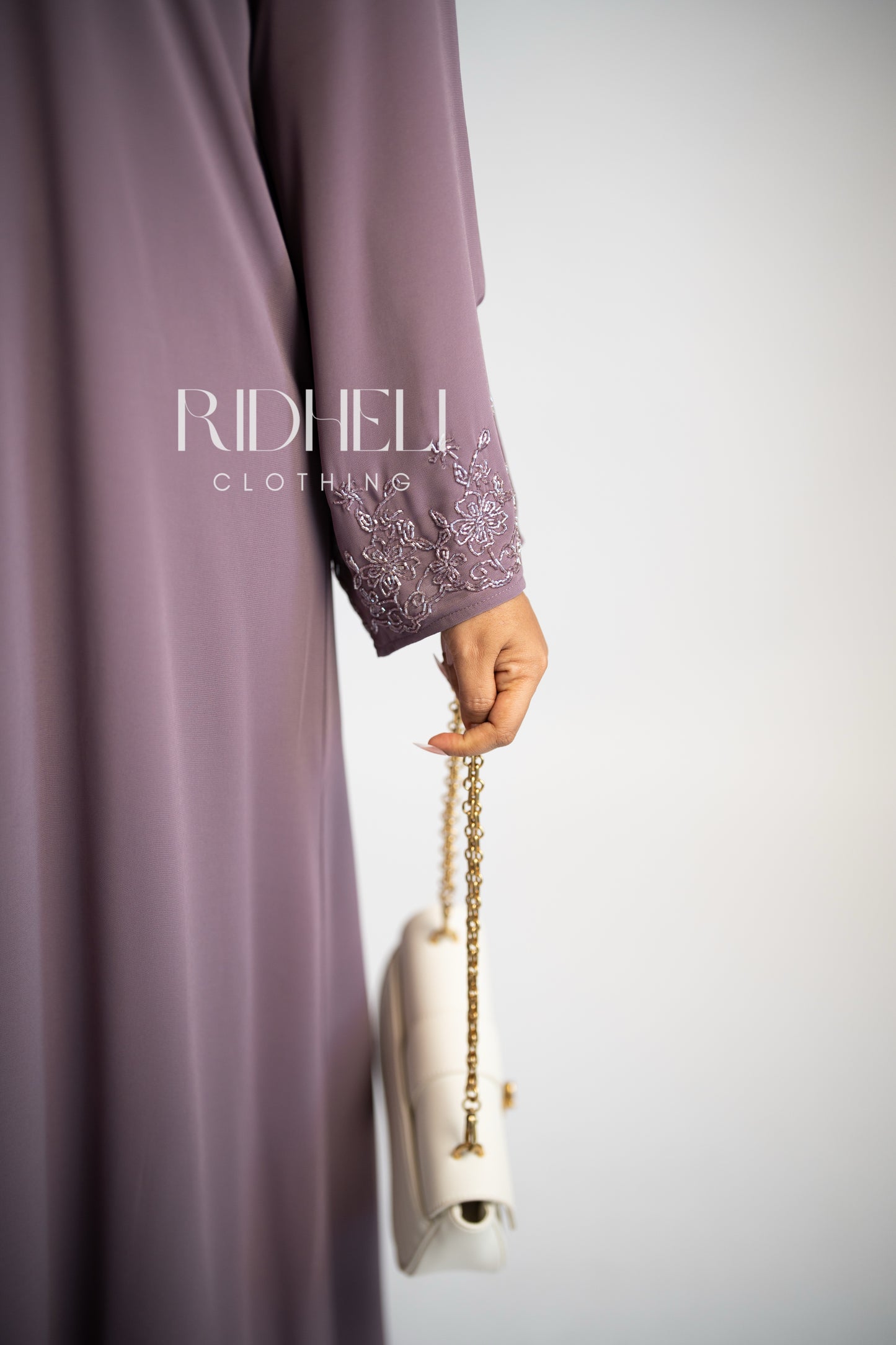 ESRA PURPLE BEADED ABAYA