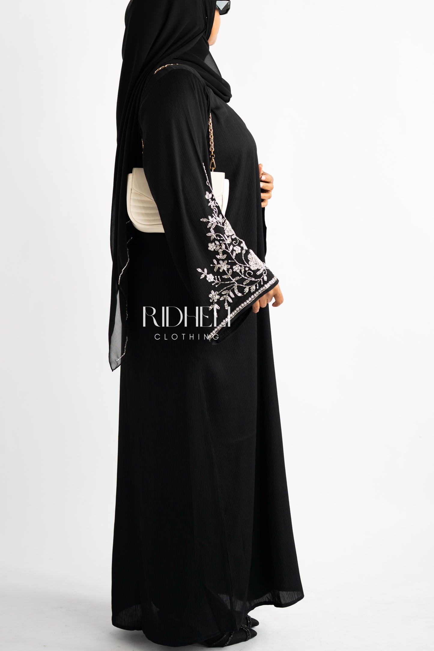 ZALI SILVER BEADED ABAYA