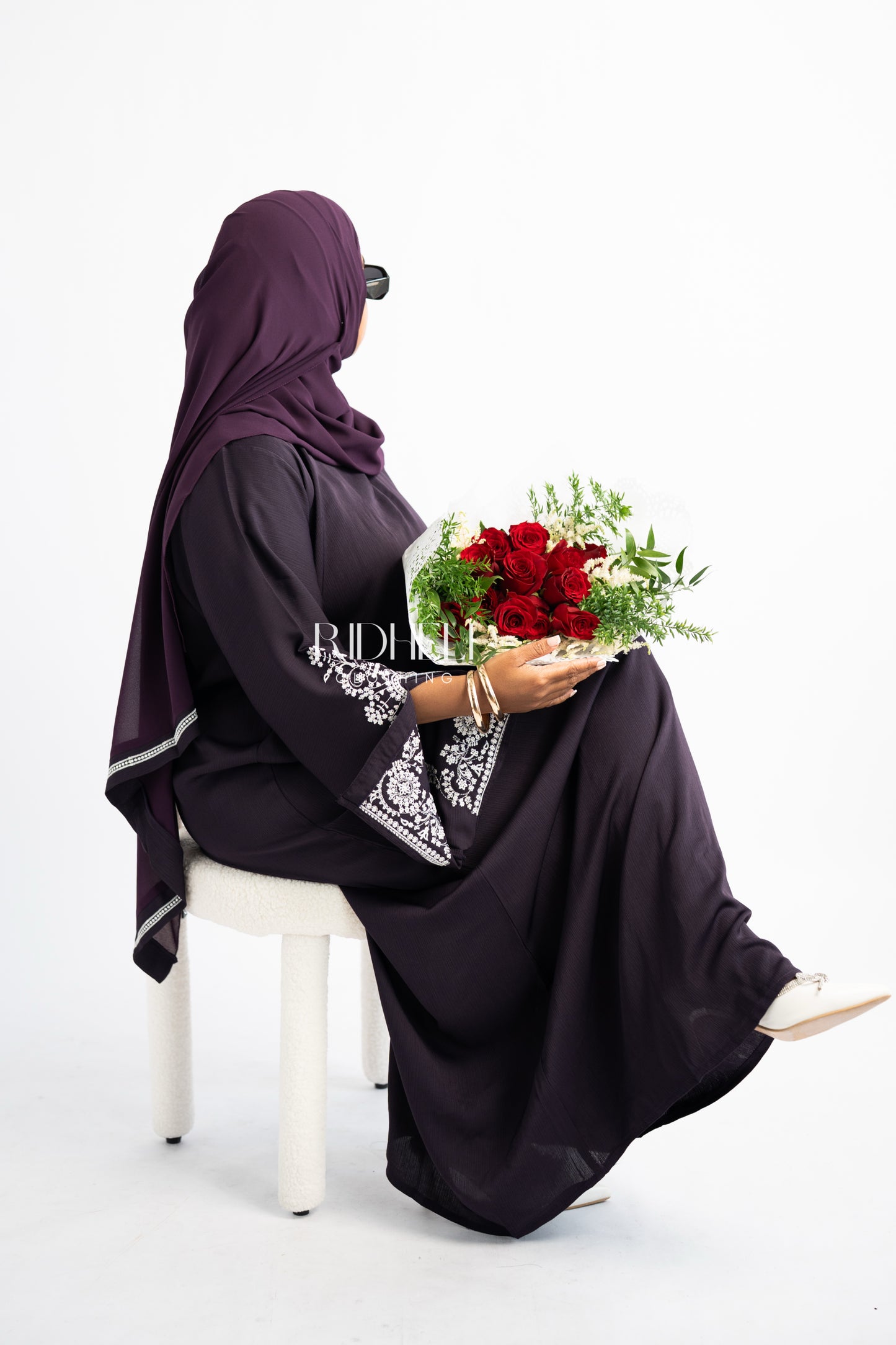 KIALA PURPLE EMBROIDERD ABAYA