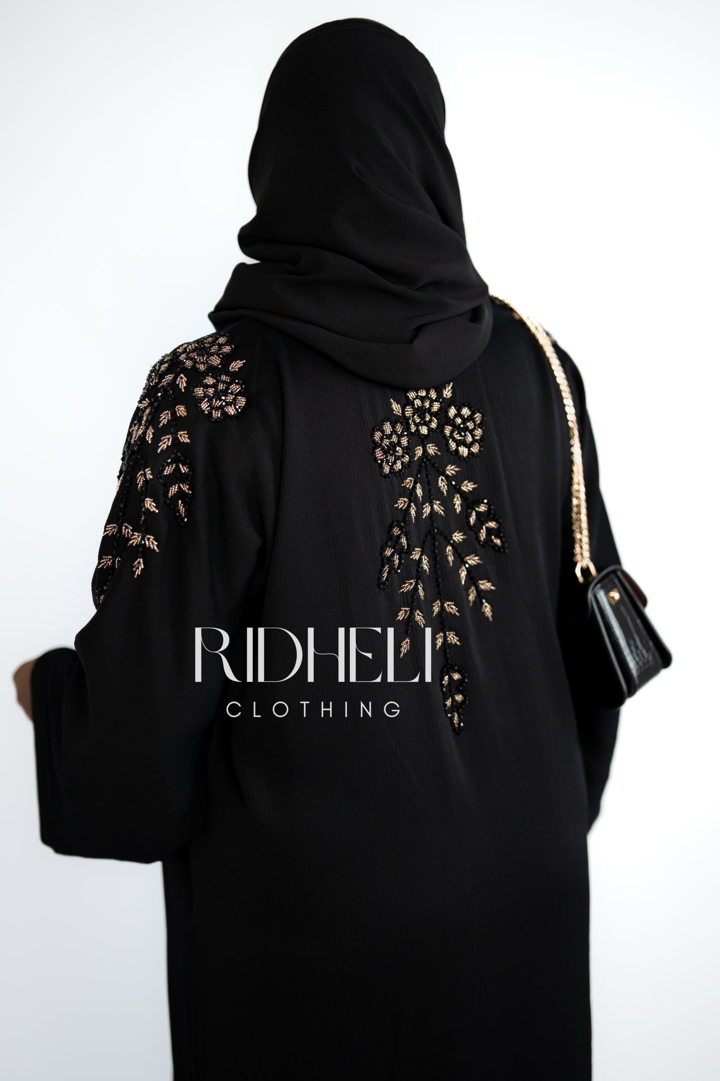 DISA BLACK BEADED ABAYA