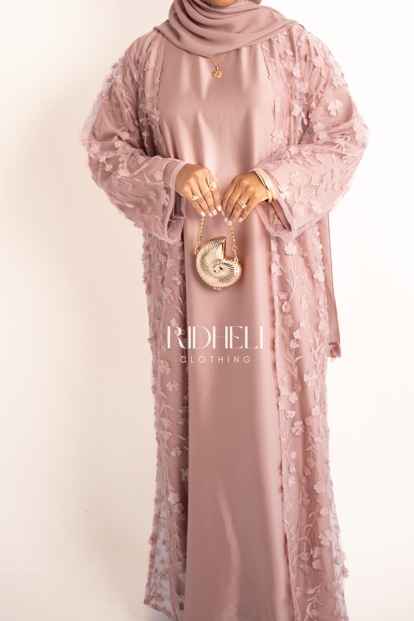 PINK BLOSSOM CARDIGAN ABAYA