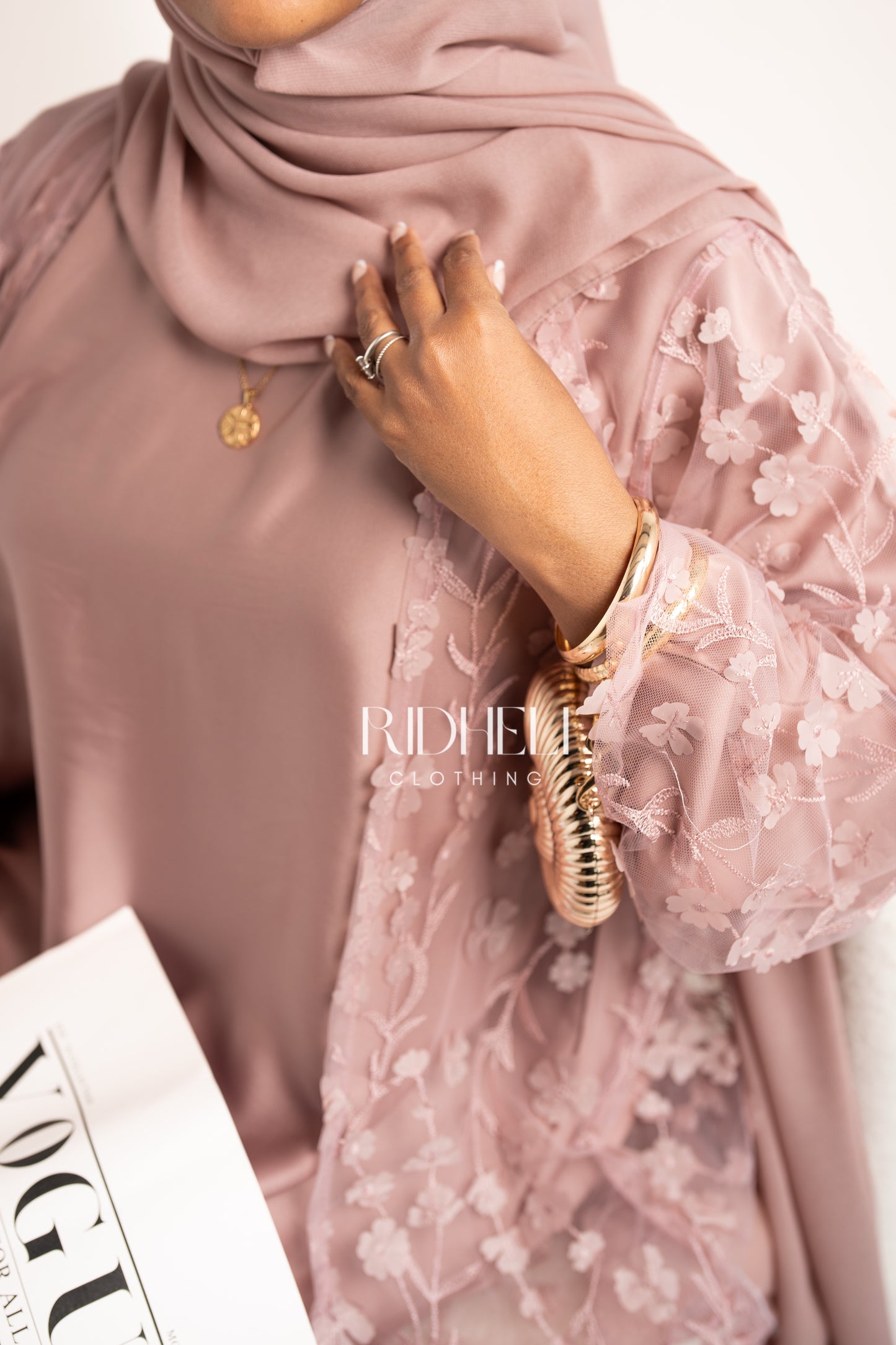 PINK BLOSSOM CARDIGAN ABAYA