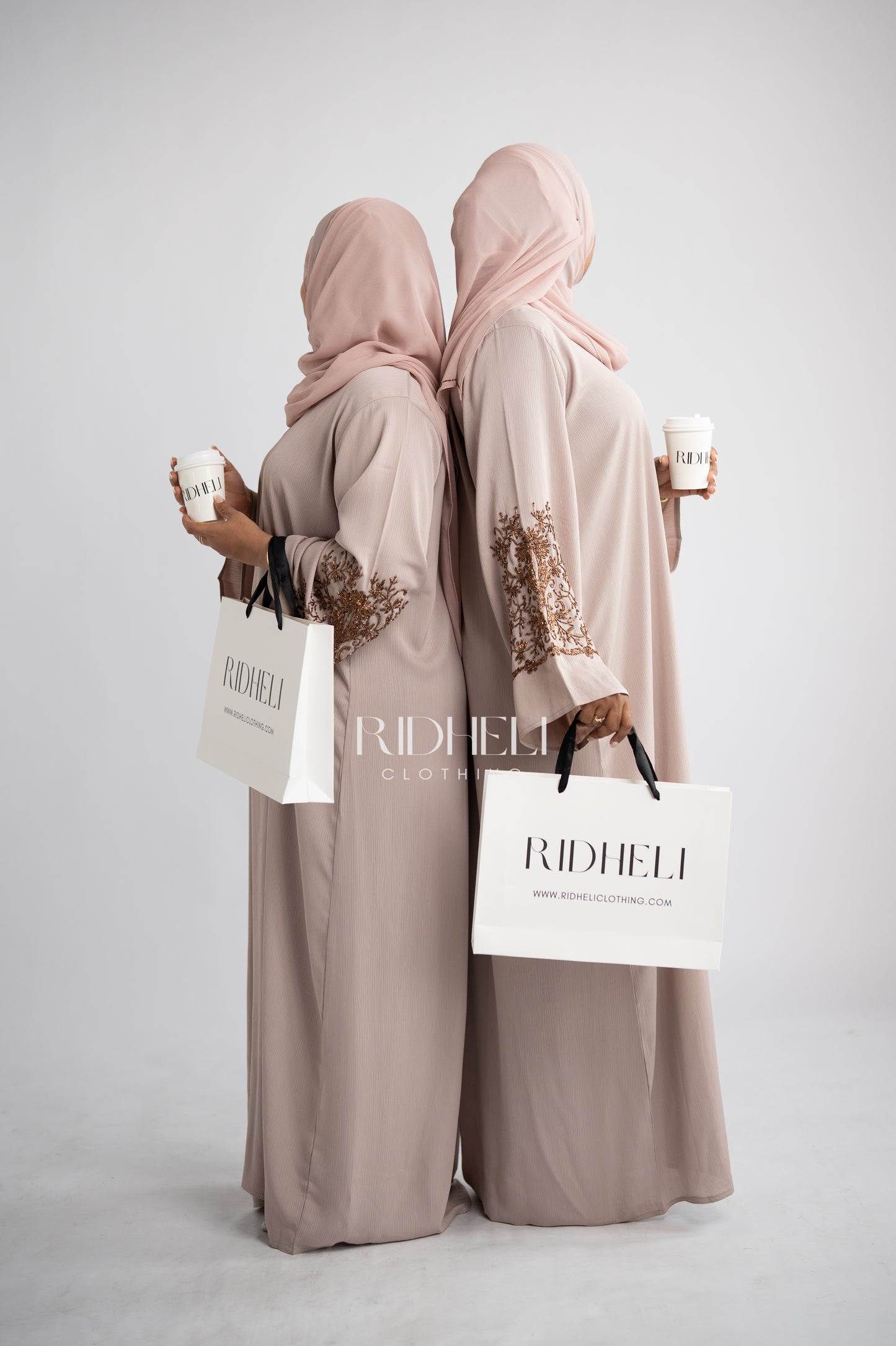 NEESA CREAM BEADED ABAYA