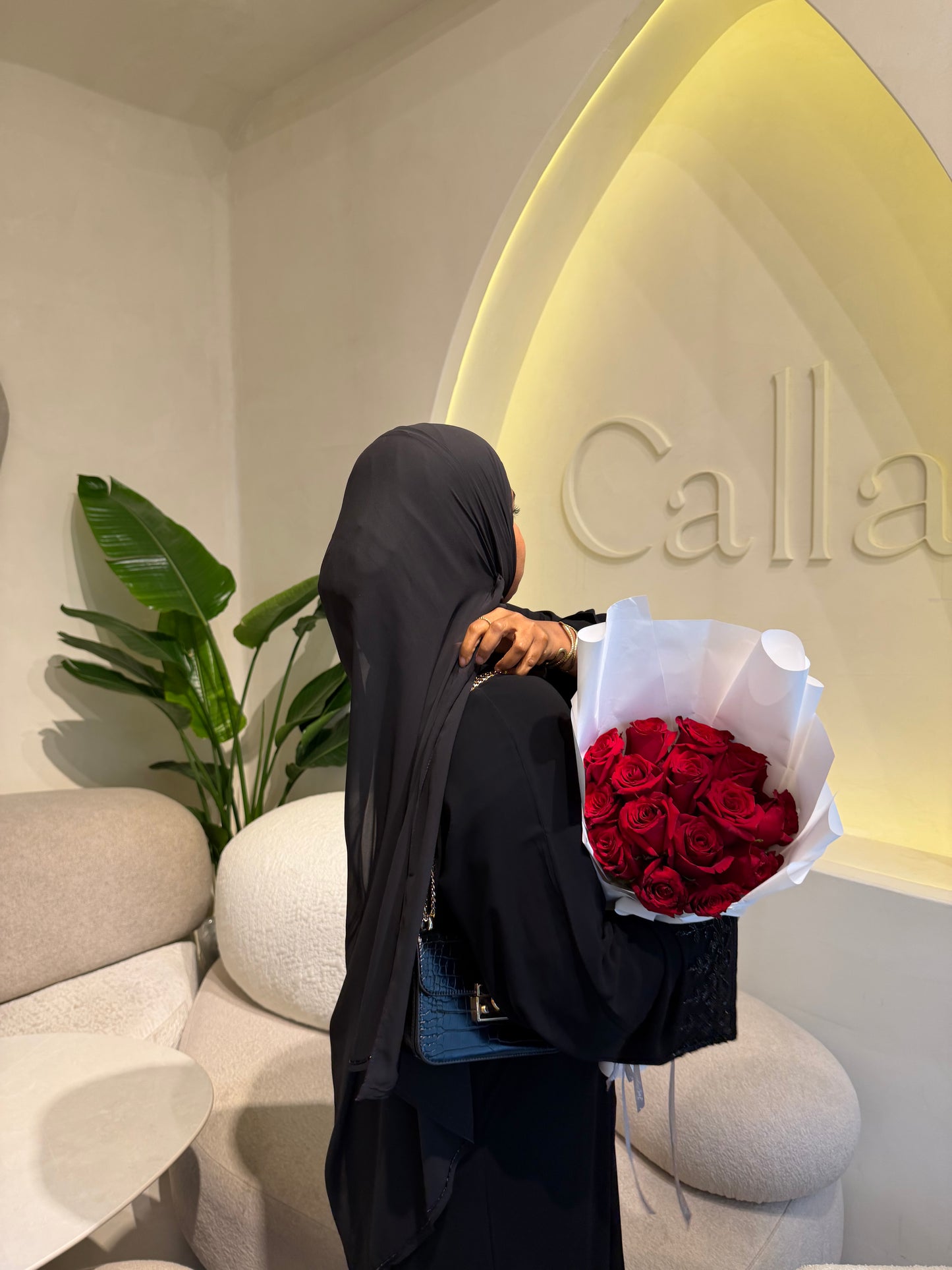 ARIAL BLACK BEADED ABAYA