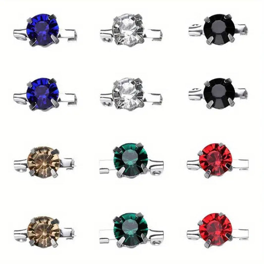 Rhinestone Small Brooch 12 Pcs